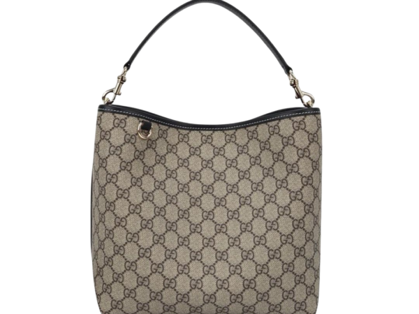 BORSA - GUCCI SECCHIELLO MONOGRAM EMBLEM BEIGE