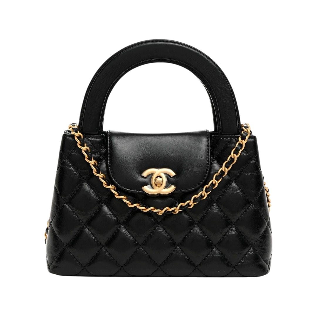 BORSA - CHANEL KELLY IN VITELLO LUCIDO INVECCHIATO NERO