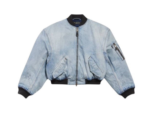 JACKET BALENCIAGA BOMBER AZZURRO SPORCO