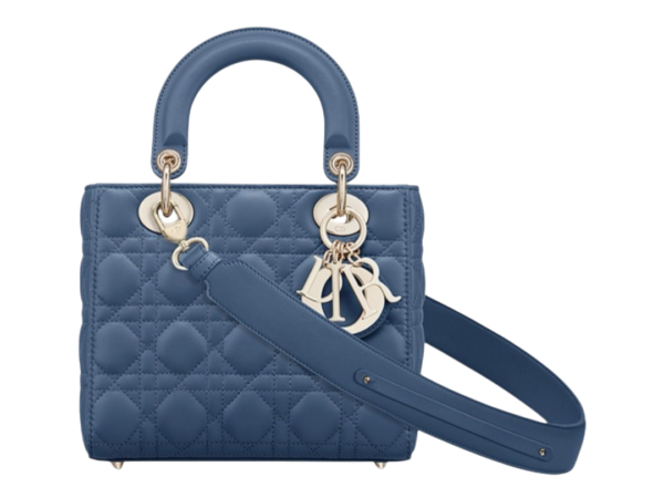 BORSA - DIOR LAMBSKIN CANNETÈ BLU DENIM
