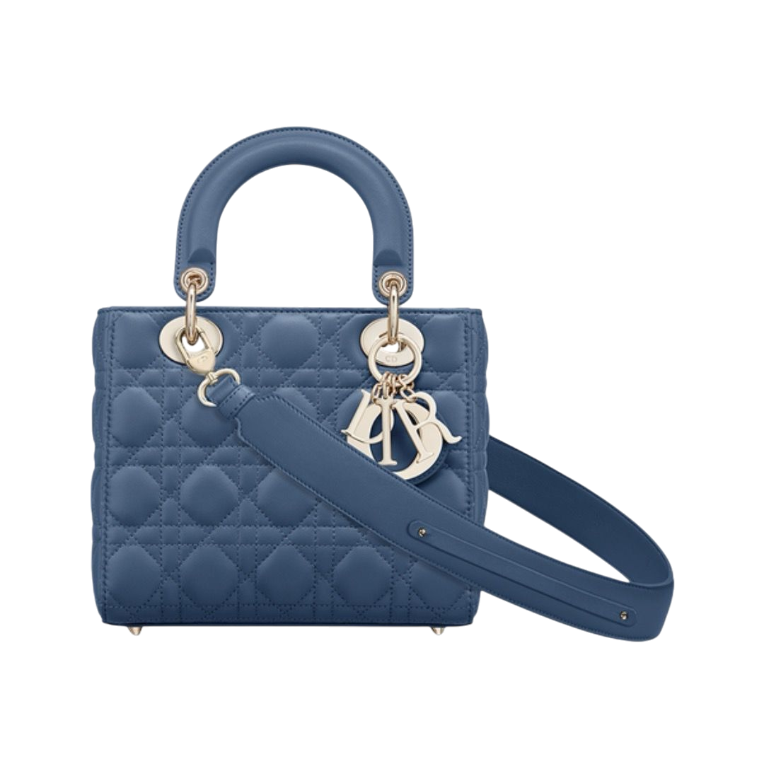 BORSA - DIOR LAMBSKIN CANNETÈ BLU DENIM
