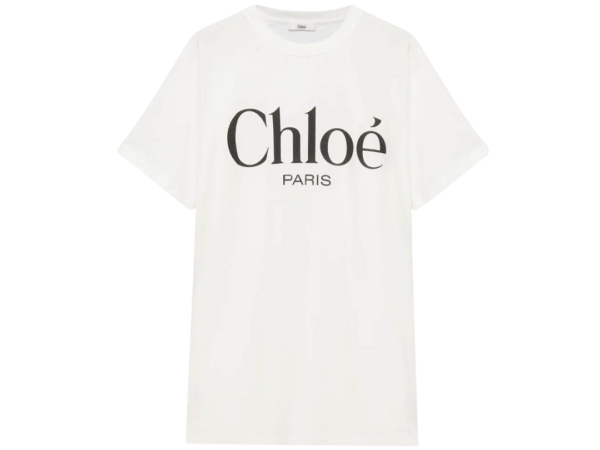 T-SHIRT - CHLOÈ BIANCA OVERSIZE CON LOGO