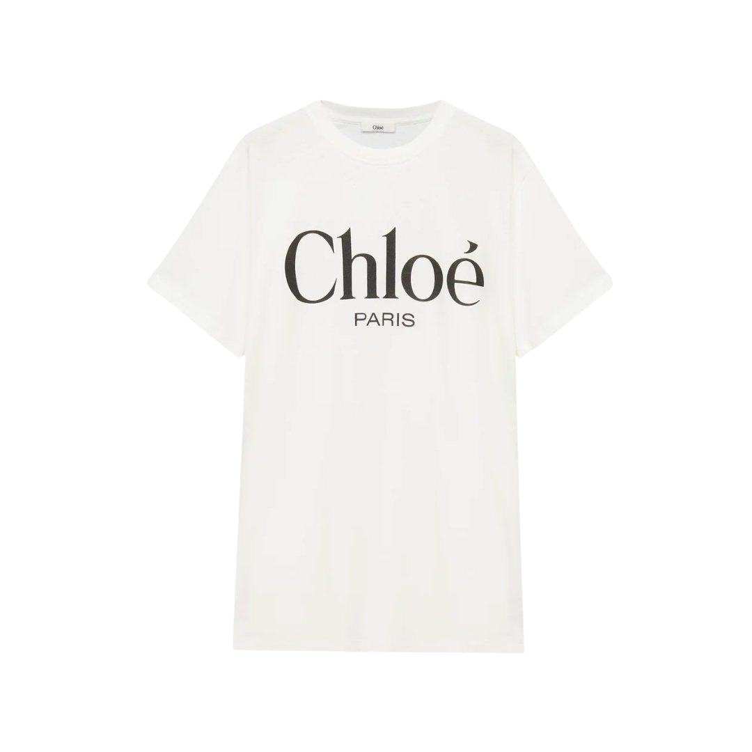 T-SHIRT - CHLOÈ BIANCA OVERSIZE CON LOGO