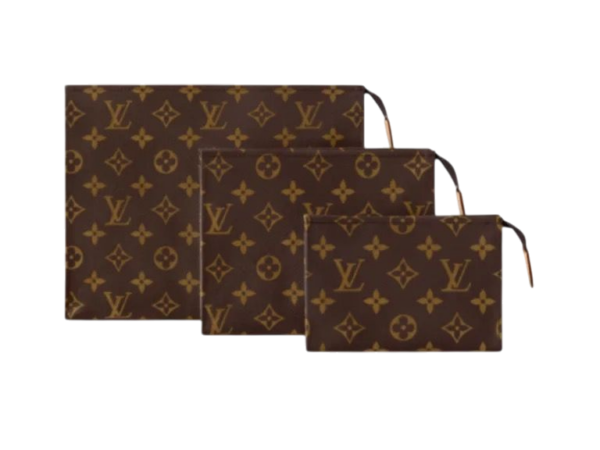 BORSA TRUCCHI - LOUIS VUITTON TRIO MARRONE