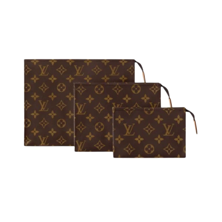 BORSA TRUCCHI - LOUIS VUITTON TRIO MARRONE