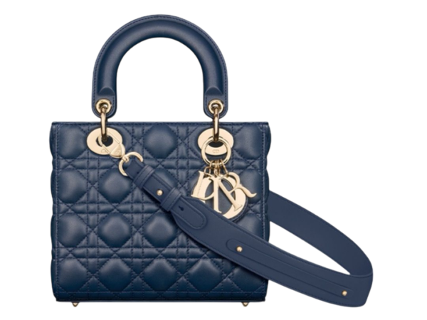 BORSA - DIOR LAMBSKIN CANNETÈ COLOR OCEANO PROFONDO