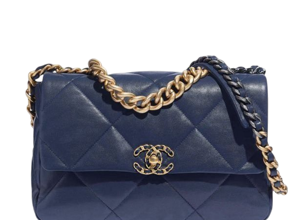 BORSA - CHANEL BLU GOLD 30 cm