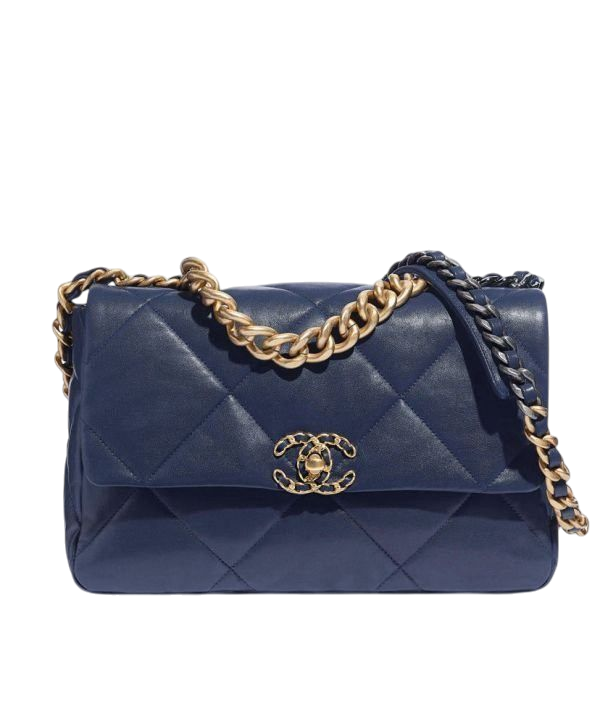 BORSA - CHANEL BLU GOLD 30 cm