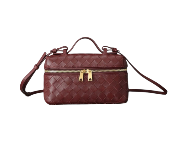 BORSA - BOTTEGA VENETA DA TOILETTE INTRECCIATA - BORGOGNA
