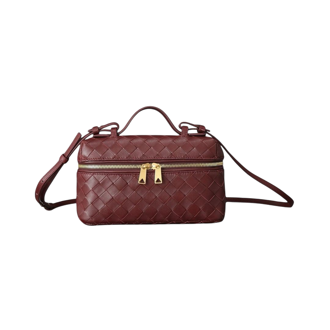 BORSA - BOTTEGA VENETA DA TOILETTE INTRECCIATA - BORGOGNA