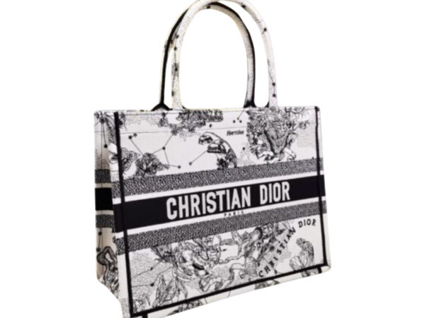 BORSA - DIOR BOOK TOTE LATTE/NERO