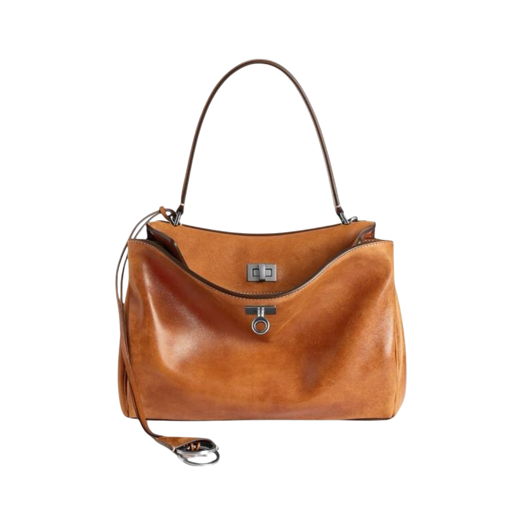 BORSA - BALENCIAGA RODEO PICCOLA MARRONE CHIARO
