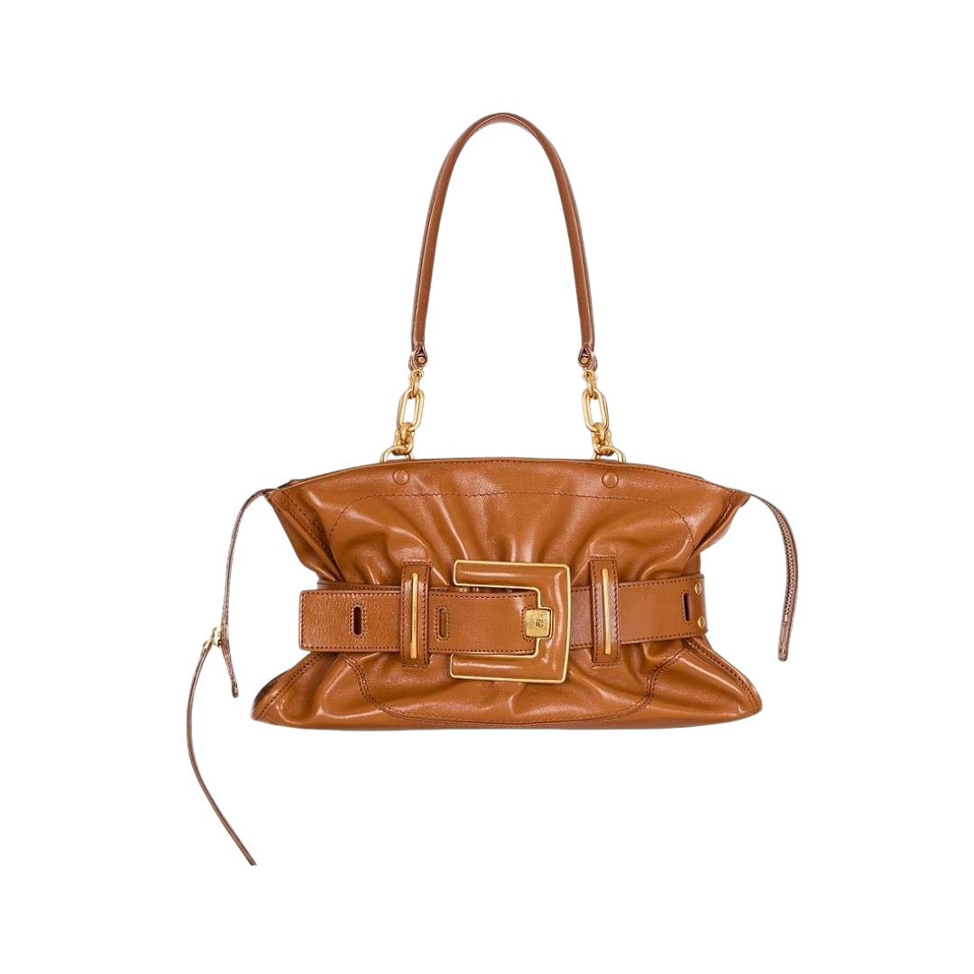 BORSA - BALMAIN MEDIA ATHEM A SPALLA MARRONE