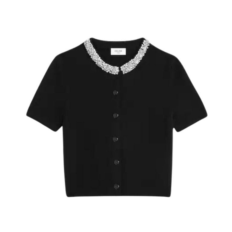 T-SHIRT - CELINE IN CASHMERE NERO