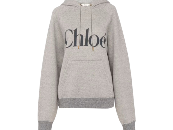 FELPA - CHLOÈ CON CAPPUCCIO E LOGO OVERSIZE
