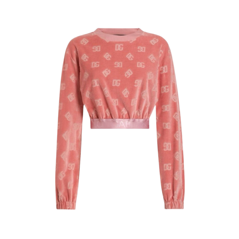 FELPA - DOLCE & GABBANA CINIGLIA JACQUARD CORTA CON LOGO