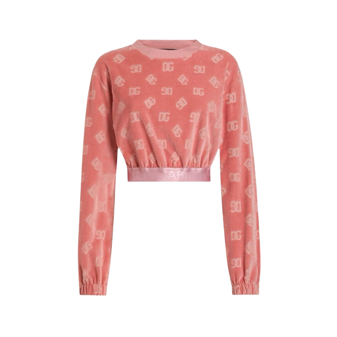 FELPA - DOLCE & GABBANA CINIGLIA JACQUARD CORTA CON LOGO