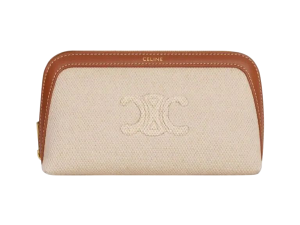 BORSA TRUCCHI - CELINE TRIOMPHE NATURALE/MARRONE CHIARO