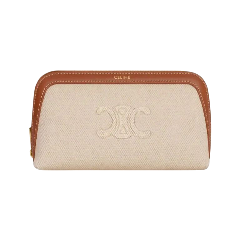 BORSA TRUCCHI - CELINE TRIOMPHE NATURALE/MARRONE CHIARO