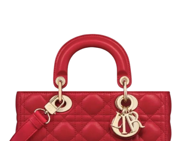BORSA - DIOR LADY D-JOY PICCOLA ROSSO 22 cm