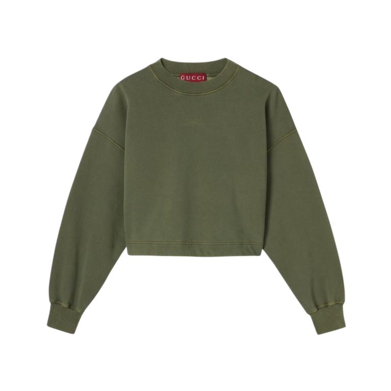 FELPA - GUCCI JERSEY IN COTONE CON RICAMO