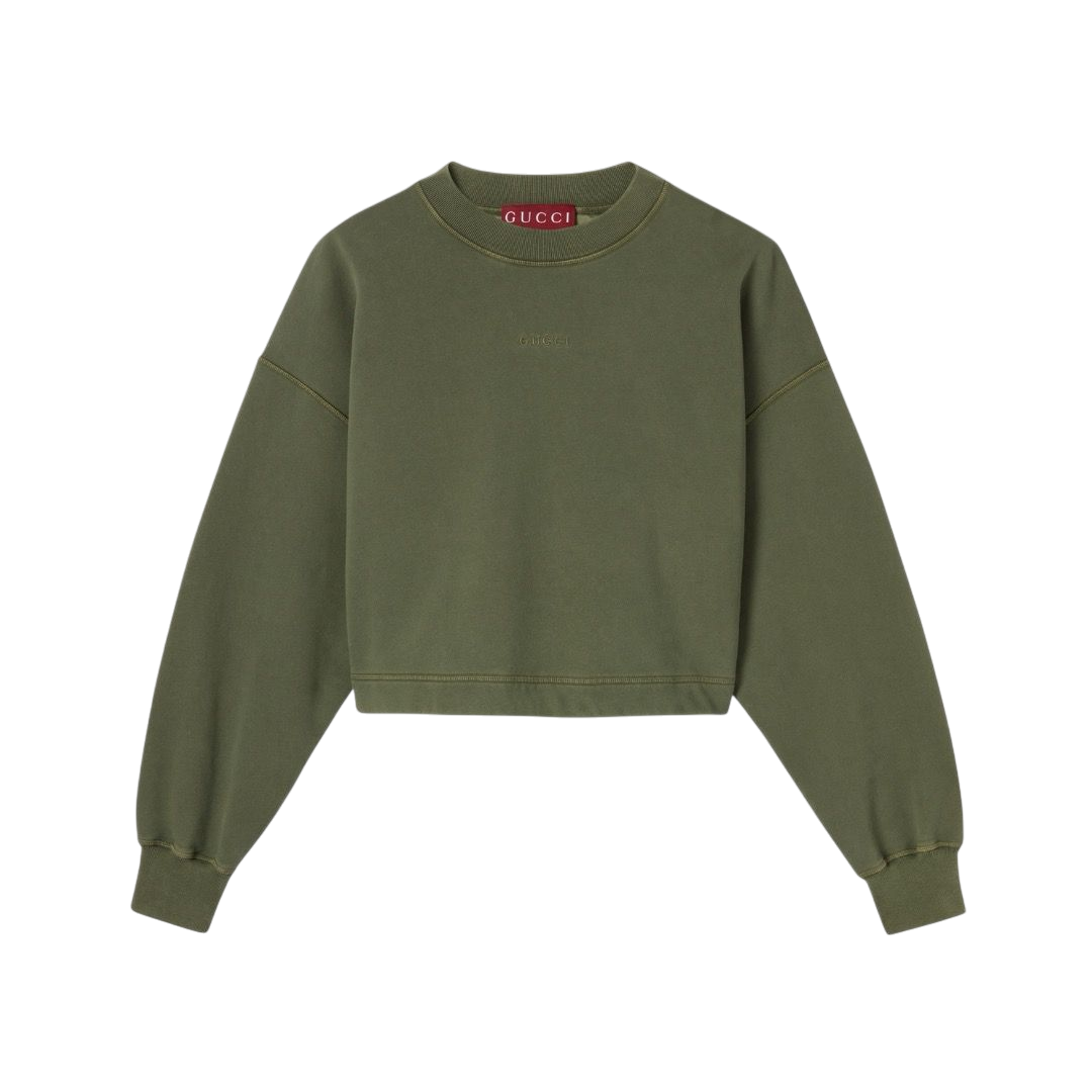 FELPA - GUCCI JERSEY IN COTONE CON RICAMO
