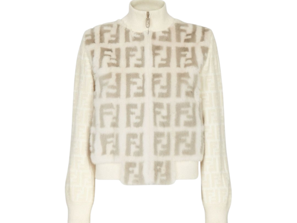 BOMBER FENDI IN VISONE WHITE