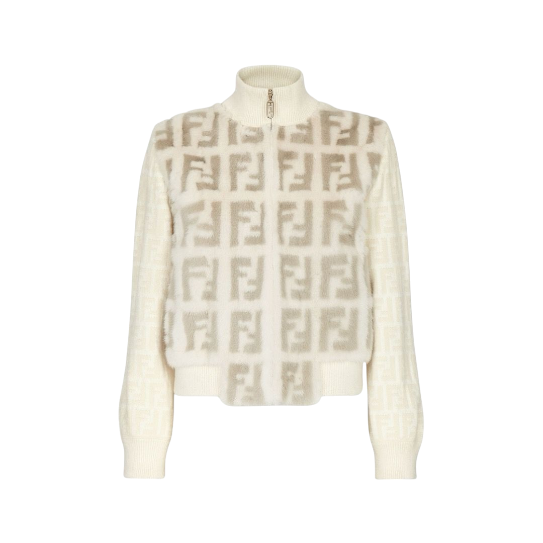 BOMBER FENDI IN VISONE WHITE
