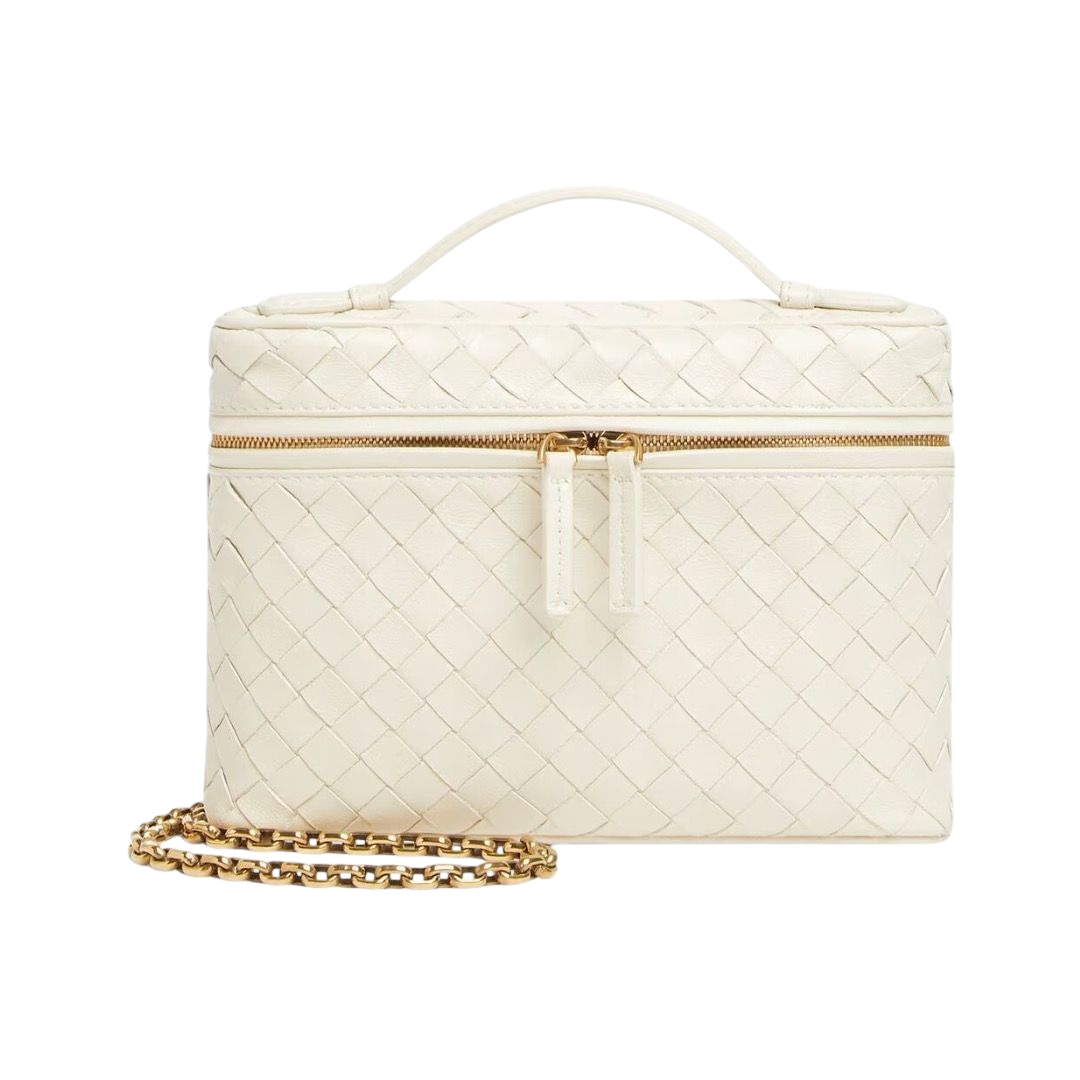 BORSA - BOTTEGA VENETA SOFT VANITY PICCOLO BIANCO