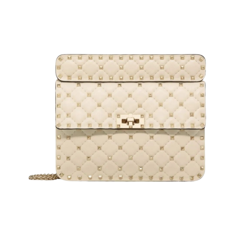 BORSA VALENTINO MEDIUM SPIKE IN NAPPA BEIGE