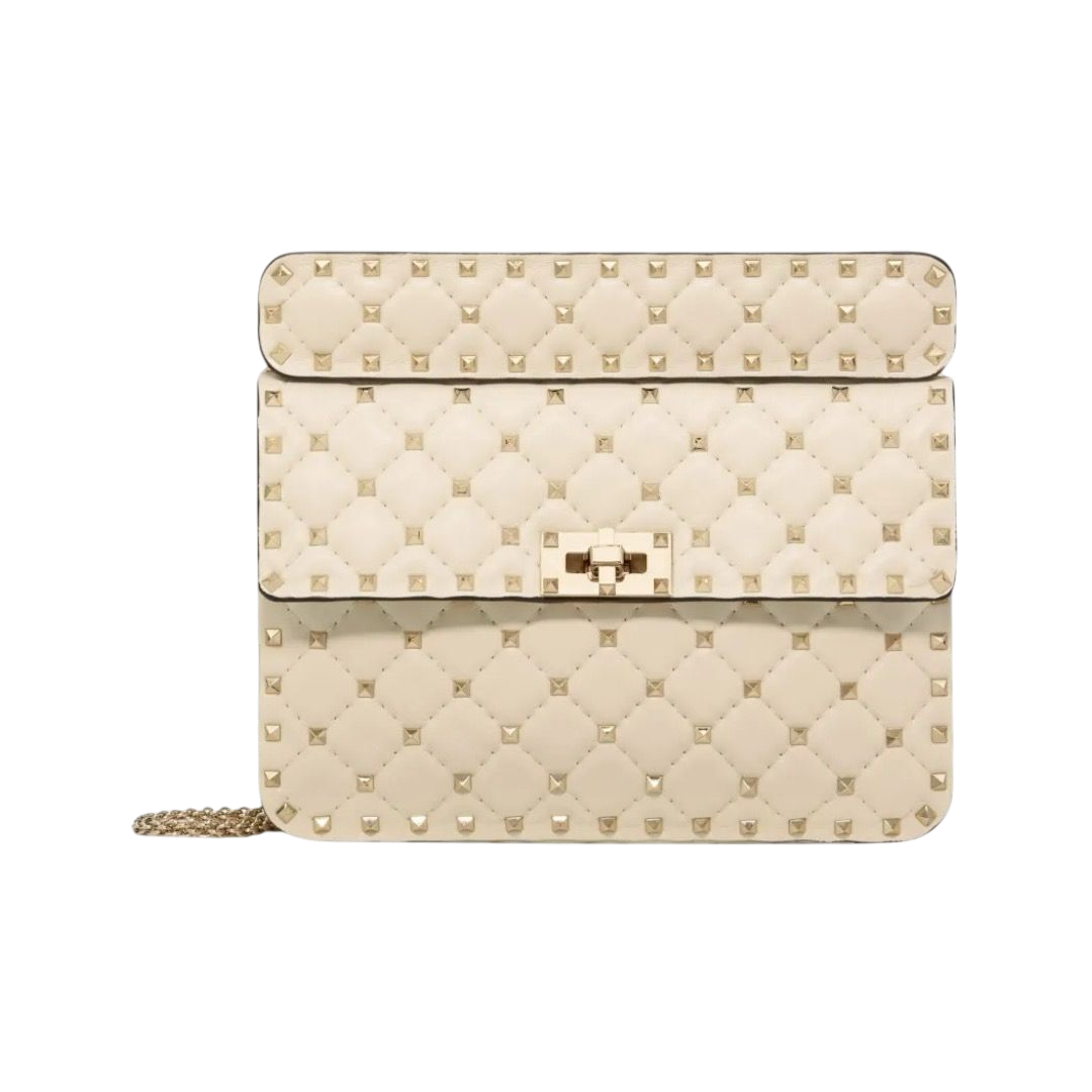 BORSA VALENTINO MEDIUM SPIKE IN NAPPA BEIGE