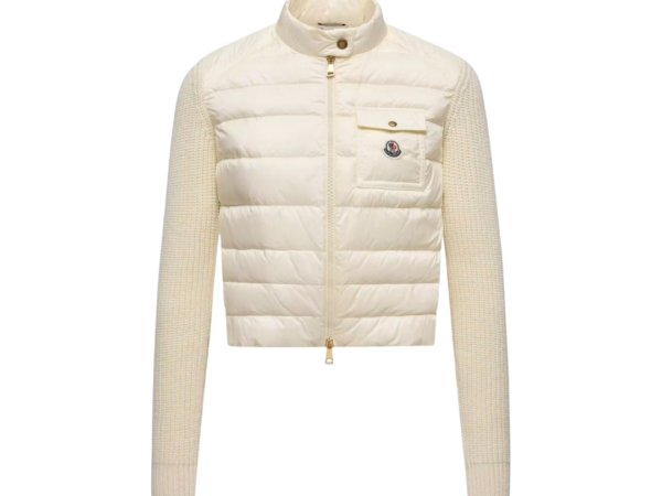CARDIGAN - MONCLER IMBOTTITO IN LANA CON ZIP