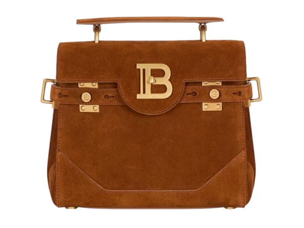 BORSA - BALMAIN B-BUZZ 23 SUEDE MARRONE