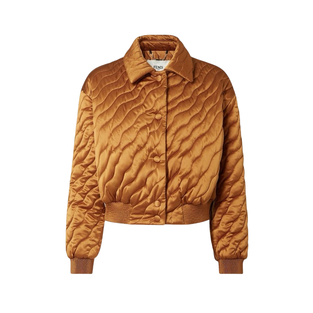 JACKET FENDI SETA CARAMELLO