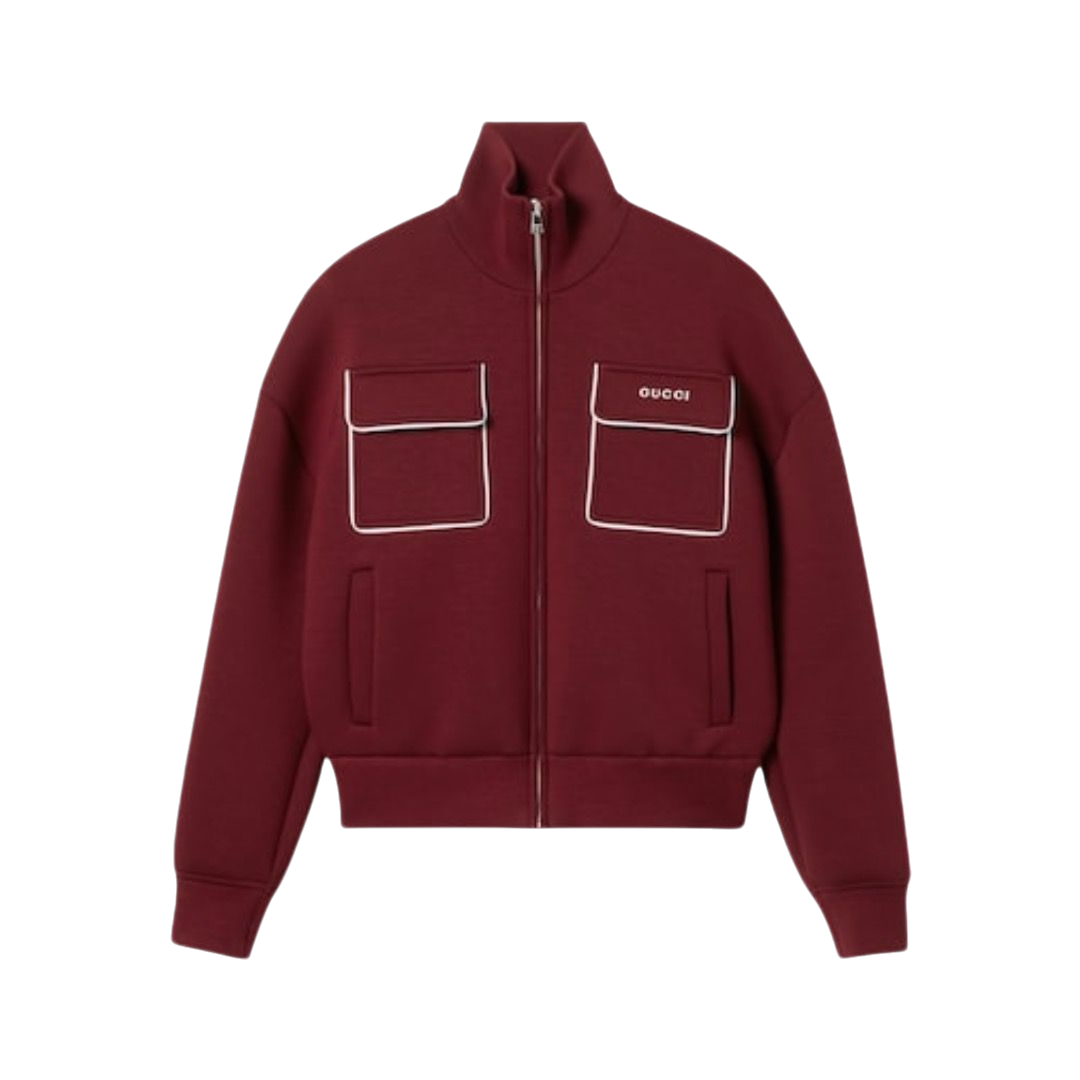 FELPA - GUCCI IN JERSEY CON CERNIERA E LOGO