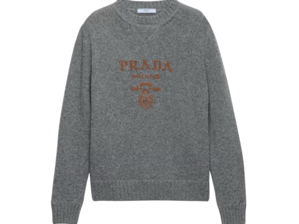 CARDIGAN - PRADA IN LANA/CASHMERE CON LOGO