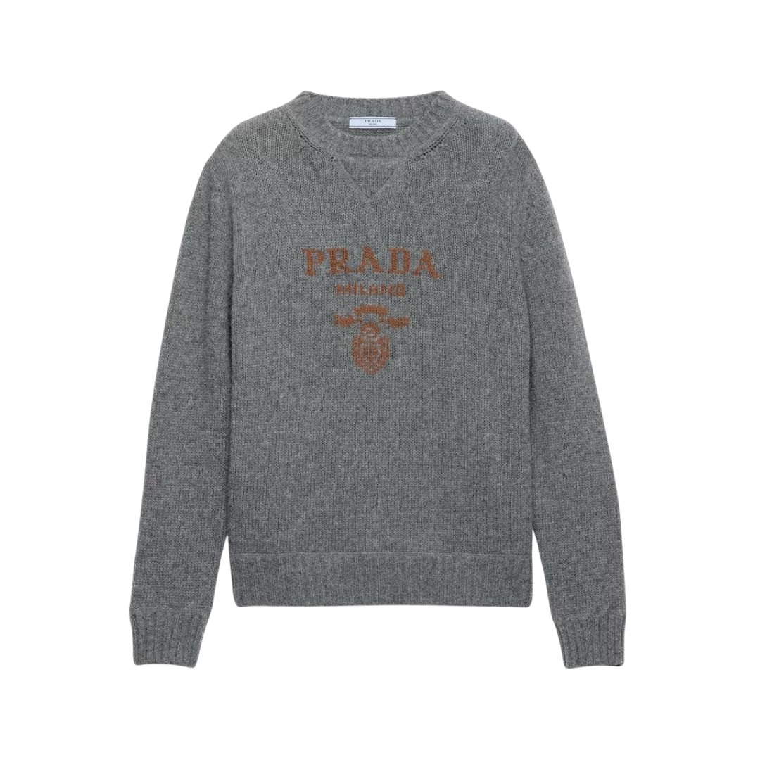 CARDIGAN - PRADA IN LANA/CASHMERE CON LOGO