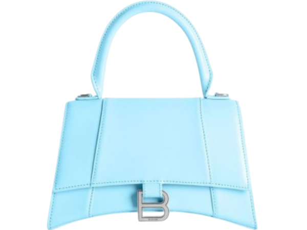 BORSA - BALENCIAGA HOURGLASS XS CON MANICO AZZURRA