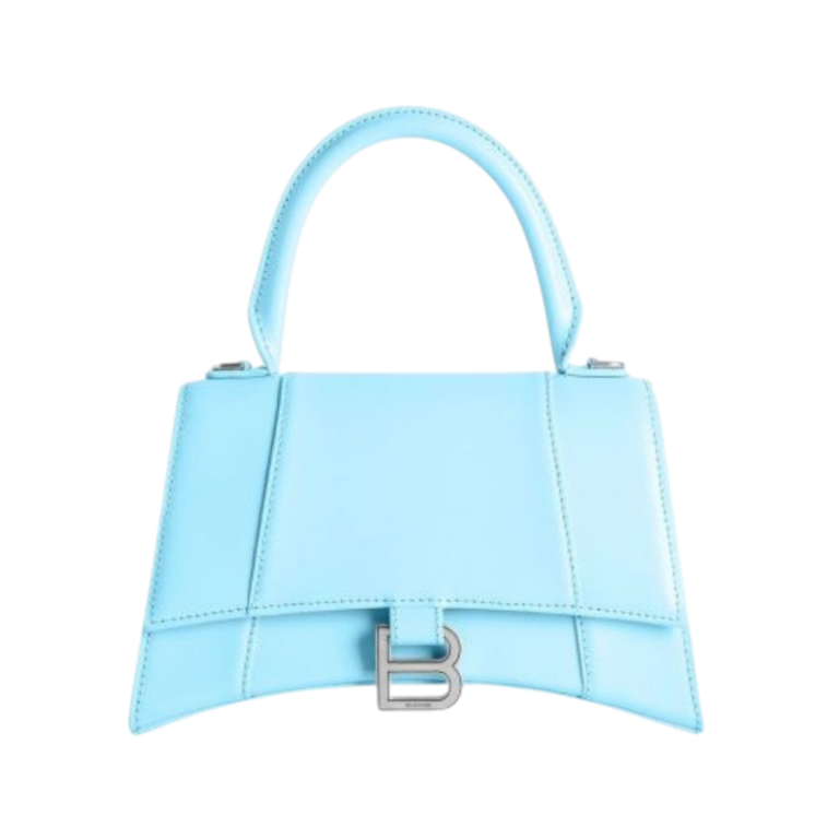 BORSA - BALENCIAGA HOURGLASS XS CON MANICO AZZURRA