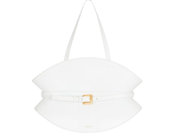 BORSA - BALMAIN SHUFFLE MINI BORSA BIANCA A SPALLA