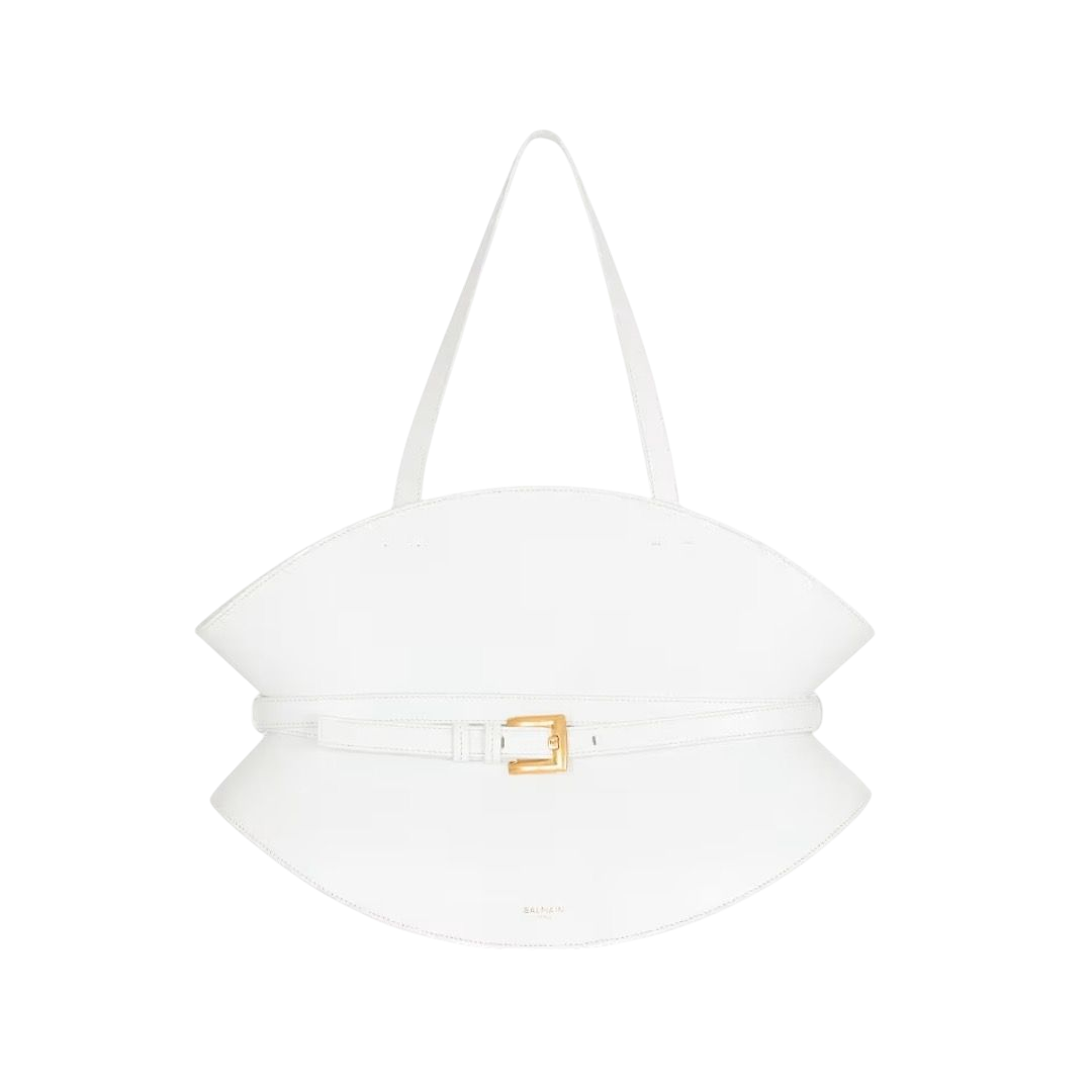 BORSA - BALMAIN SHUFFLE MINI BORSA BIANCA A SPALLA