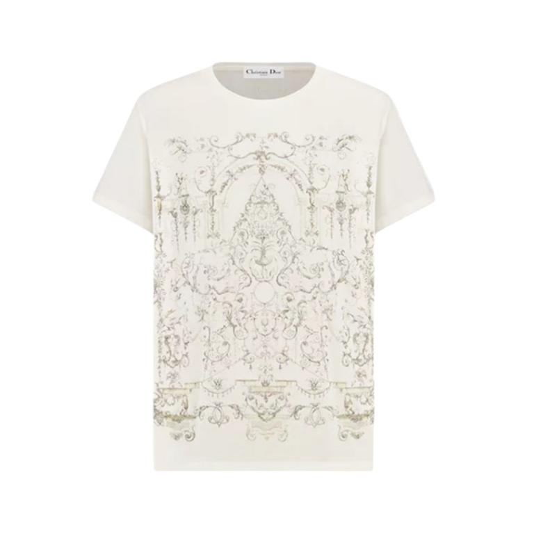 T-SHIRT - DIOR BIANCO STELLA MULTICOLORE