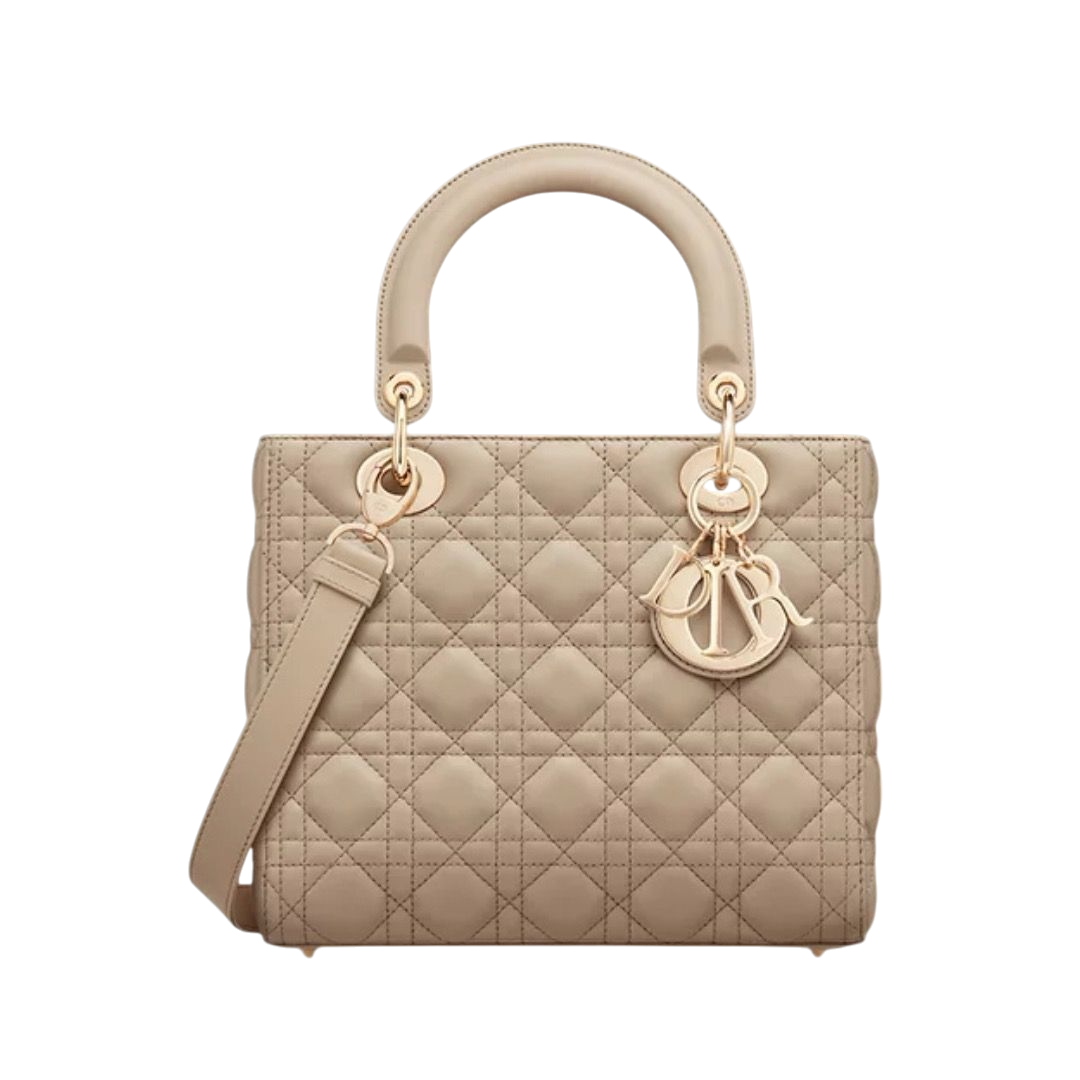 BORSA - DIOR LAMBSKIN CANNETÈ COLOR SABBIA