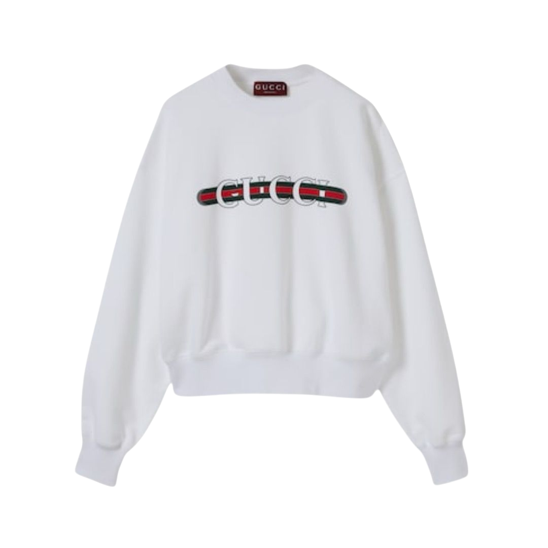 FELPA - GUCCI IN JERSEY DI COTONE CON LOGO STAMPATO