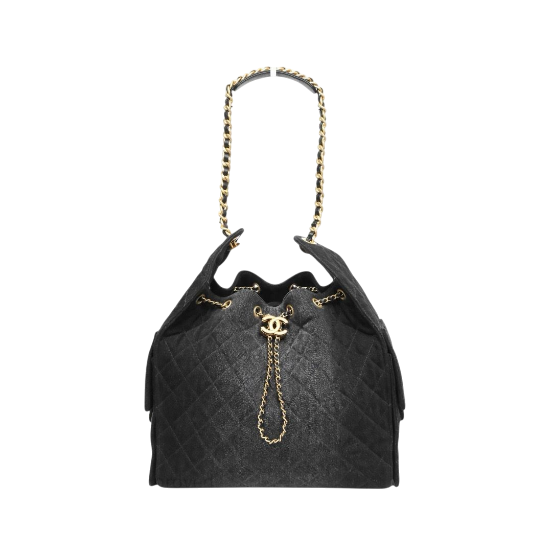 BORSA - CHANEL DENIM NERO MEDIA