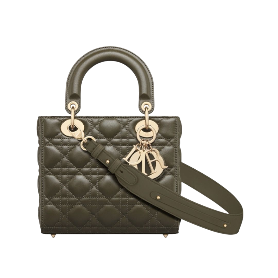 BORSA - DIOR LAMBSKIN CANNETÈ KHAKI