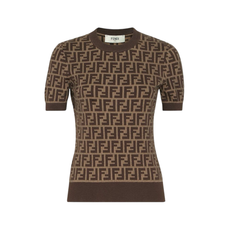T-SHIRT - FENDI MARRONE