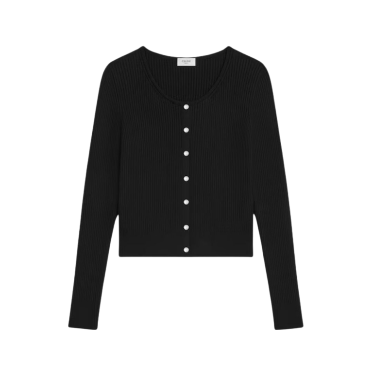 CARDIGAN - CELINE IN LANA NERO