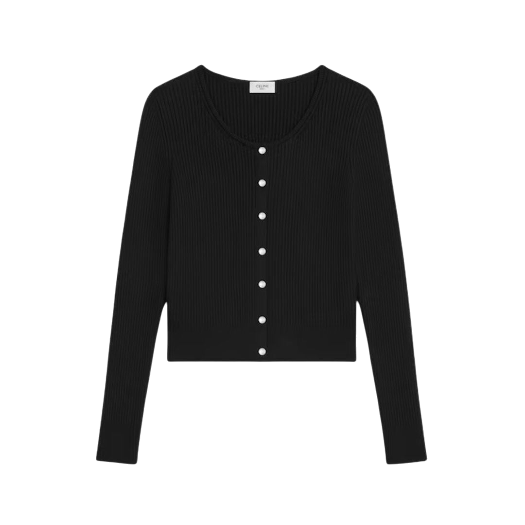 CARDIGAN - CELINE IN LANA NERO