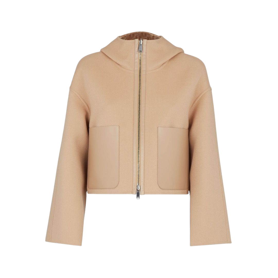JACKET FEND IN LANA BEIGE REVERSIBILE
